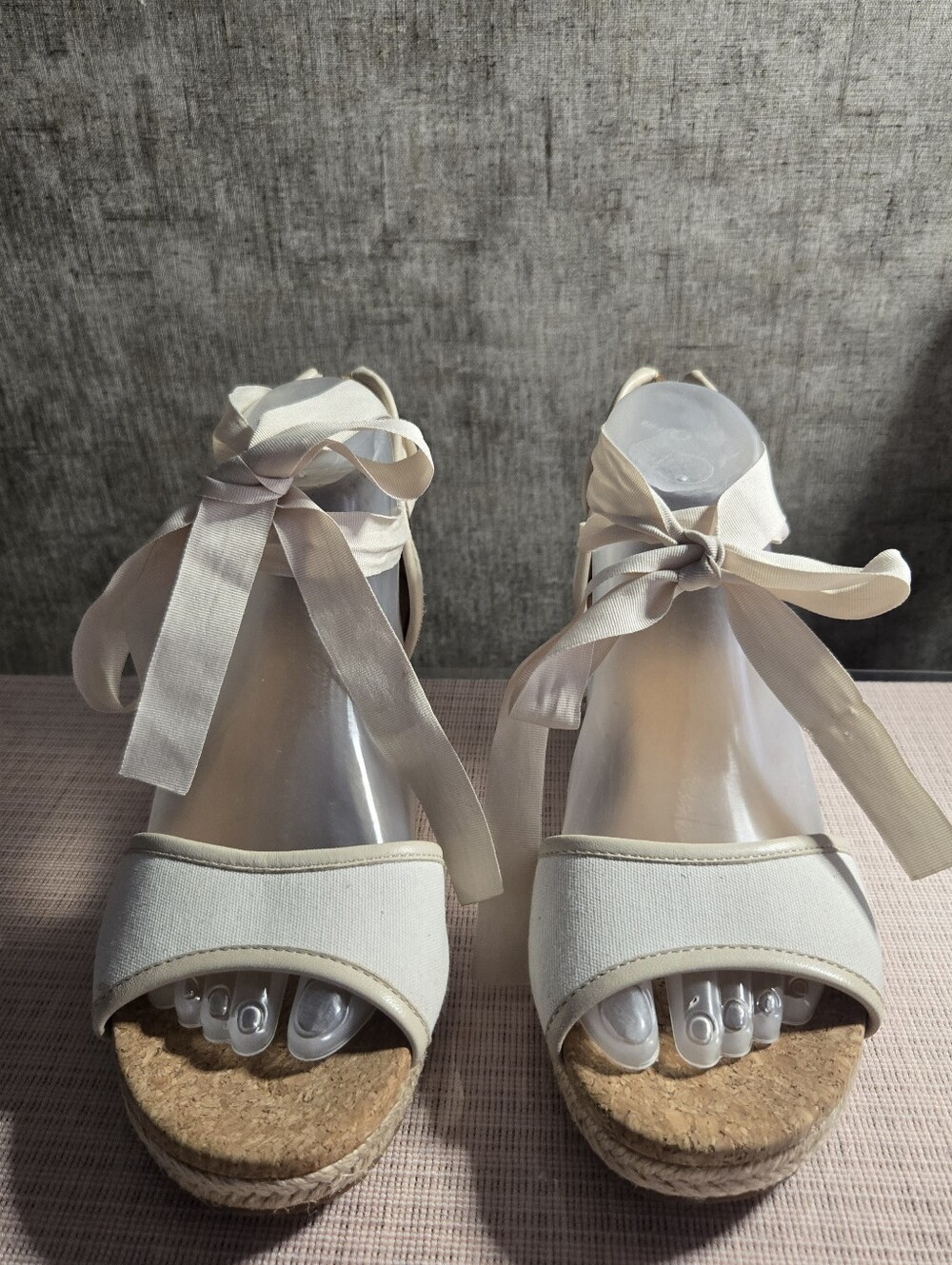 UGG Women's White Cork Wedge Sandals